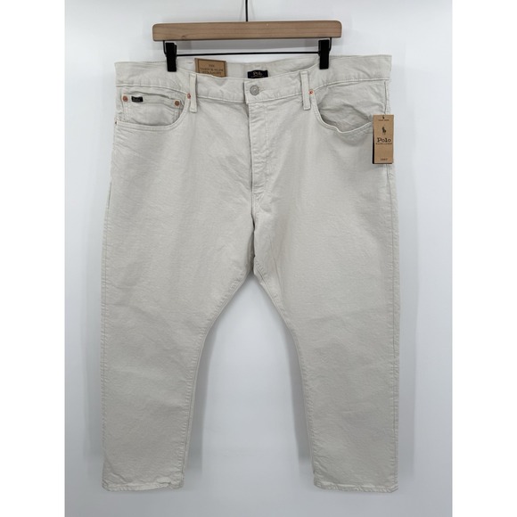 NEW Polo Ralph Lauren Men Varick Slim Straight Denim Jeans Stone